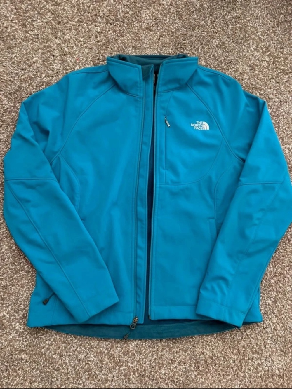 EUC The North Face Women's Turquoise Full-Zip Utility Jacket